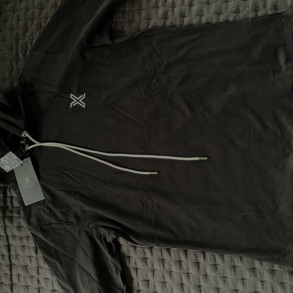 Black Hoodie thick T shirt style. Brand new with tags.